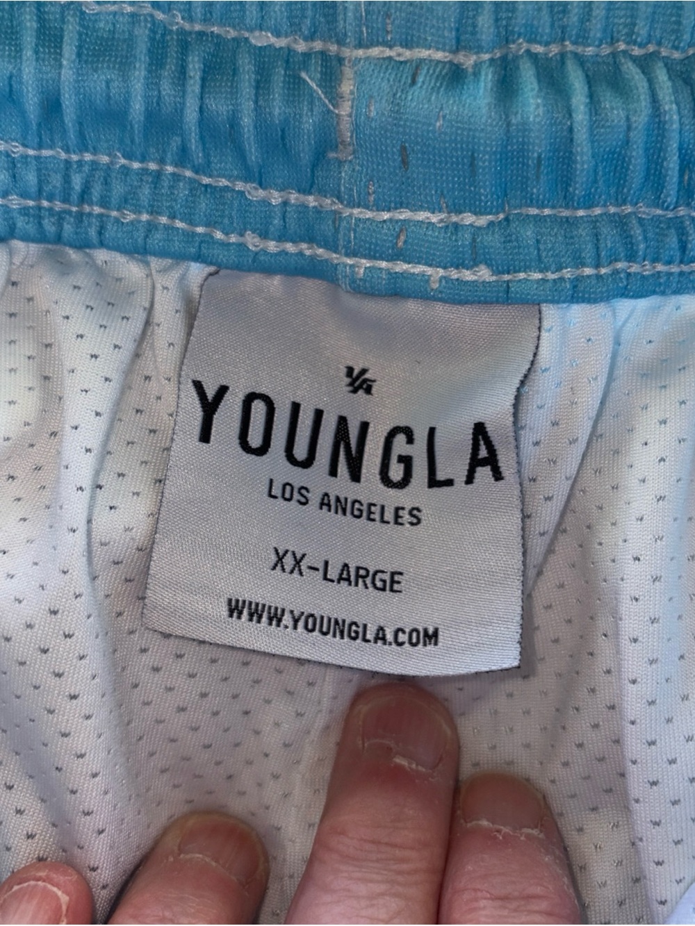 Young LA Shorts Mesh Gym YoungLA Streetwear Block Party Birds Clouds Shorts XXL - Picture 4 of 6